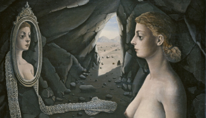 Imagen: Paul Delvaux. Mujer ante el espejo, 1936. Museo Nacional Thyssen-Bornemisza. (Detalle). Foundation Paul Delvaux, Koksijde, Belgium / VEGAP – SABAM - 2026
