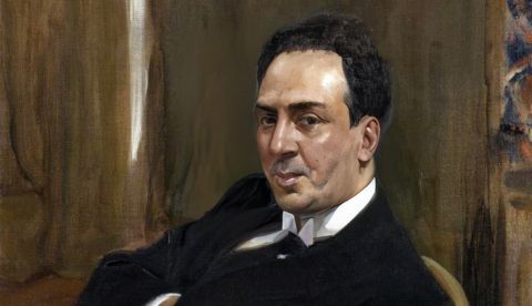 Retratado por Joaquín Sorolla (1918). Hispanic Society of America (Nueva York). Sorolla se lo regaló a Machado «como un poema personal». / Wikipedia.