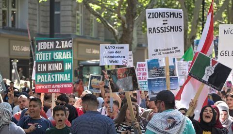 Protesta contra Israel en Berlín (Alemania). Alexanderboehm / Shutterstock