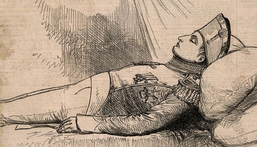 Napoleón en su lecho de muerte en 1821. Wikimedia Commons / Wellcome Collection gallery, CC BY-SA