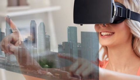 Imagen aérea del distrito financiero de Londres, con una simulación de conexiones de redes. Shutterstock