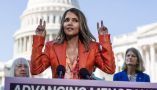 Actor Halle Berry, standing in front of U.S. senators, proclaims that she’s in menopause. Tom Williams/CQ-Roll Call, Inc via Getty Images