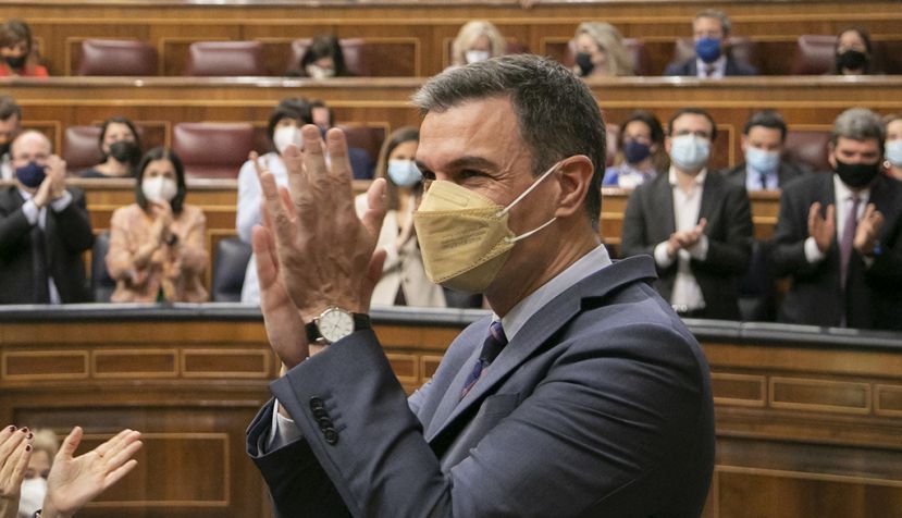 El presidente del Gobierno, Pedro Sánchez, comparece ante el Pleno para informar de las conclusiones del Consejo Europeo, la cumbre de la OTAN, las relaciones con Marruecos, y la situación del Sáhrara Occidental. / Foto: Eva Ercolanese - PSOE.