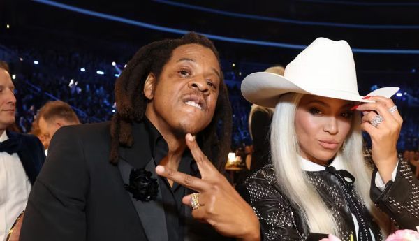 Beyoncé and her husband, Jay-Z, at the 66th Grammy Awards on Feb. 4, 2024, in Los Angeles. Kevin Mazur/Getty Images