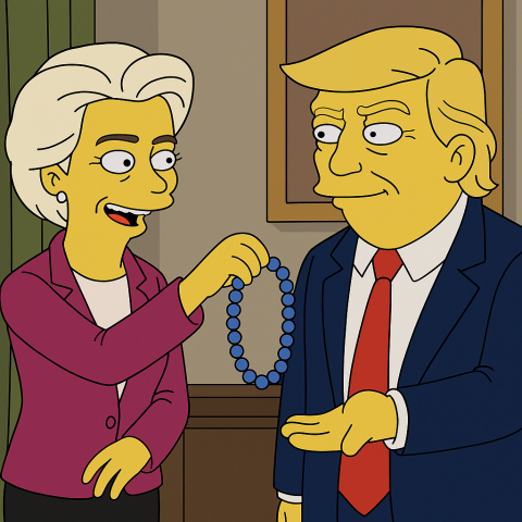 Las cuentas de vidrio de Von der Leyen y Trump