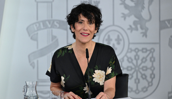 La ministra de Inclusión, Seguridad Social y Migraciones, y portavoz del Gobierno, Elma Saiz, durante la rueda de prensa posterior al Consejo de Ministros. | La Moncloa, Madrid - 23.6.2026