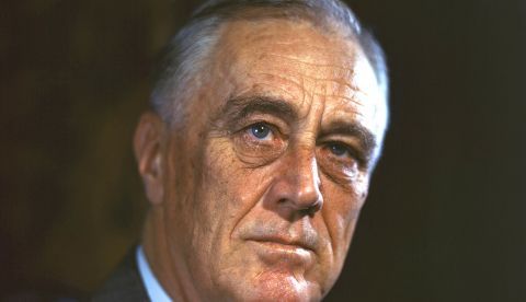 F. D. Roosevelt, fotografiado por Leon Perskie, en agosto de 1944. / Wikipedia.