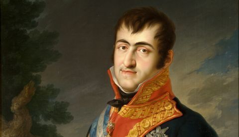 Retrato de Fernando VII con uniforme de capitán general, por Vicente López Portaña (c. 1814-1815). Óleo sobre lienzo, 107,5 x 82,5 cm. Museo del Prado (Madrid).