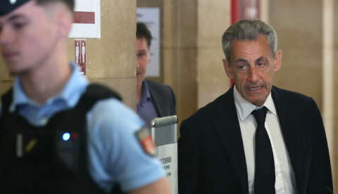 Nicolas Sarkozy, a su llegada al juzgado de París, 11 de mayo de 2026. Alain Jocard / AFP