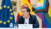 El ministro de Asuntos Exteriores, Unión Europea y Cooperación, José Manuel Albares, durante la reunión con representantes de entidades LGTBI+ de ámbito estatal. / © lamoncloa.gob.es. Ministerio de la Presidencia.