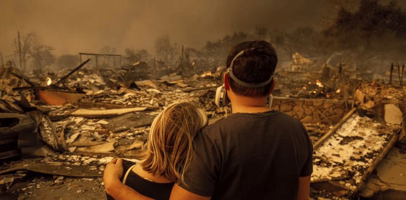Más de 1 000 estructuras ardieron en el lapso de dos días, el 7 y 8 de enero de 2025, cerca de Los Ángeles. AP Photo/Ethan Swope