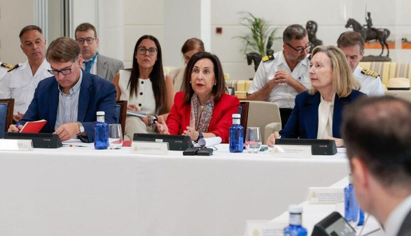 La ministra de Defensa, Margarita Robles, durante la reunión del Comité Nacional de Seguridad y Soberanía tecnológica. / © lamoncloa.gob.es. Ministerio de la Presidencia.