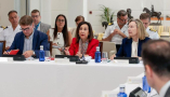 La ministra de Defensa, Margarita Robles, durante la reunión del Comité Nacional de Seguridad y Soberanía tecnológica. / © lamoncloa.gob.es. Ministerio de la Presidencia.