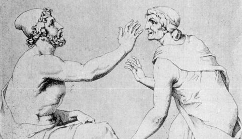 Odiseo y Euriclea, de Christian Gottlob Heyne. / Wikipedia.