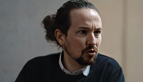 El vicepresidente segundo del Gobierno, Pablo Iglesias, durante su entrevista en "Salvados", La Sexta TV.