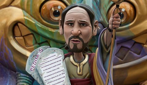 Ninot dedicado a Pablo Iglesias en las Fallas de Valencia en 2015.