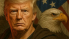 Imagen hecha con IA de Donald Trump colgada en la cuenta de X.com de la Casa Blanca en 2025. Wikimedia Commons.