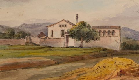 Masía en el camino de Sant Vicenç dels Horts a Molins de Rei. / Museu Nacional d'Art de Catalunya.