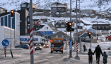 People walk along a street in Nuuk, the capital of Greenland. Ina Fassbender/AFP via Getty Images