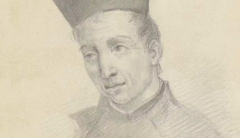 Retrato del Padre Baltasar Gracián obra de Valentín Carderera en 1840. BNE -Biblioteca Digital Hispánica
