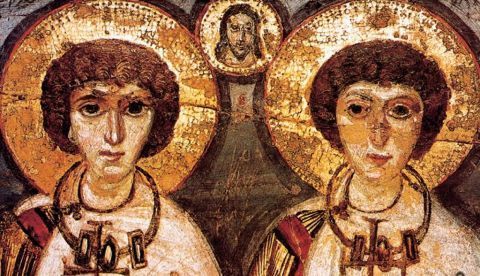 Icono de los santos Sergio y Baco del siglo VII / Wikipedia.