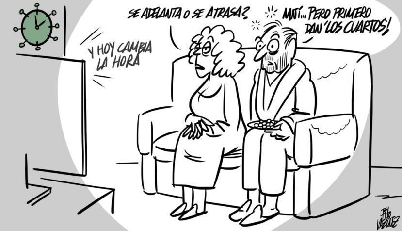 Cambio de hora en confinamiento
