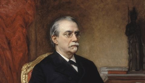 Retrato de Antonio Cánovas del Castillo, Ricardo de Madrazo, 1896. Óleo sobre lienzo, 131 x 96 cm. Palacio de las Cortes, Madrid. / Wikipedia