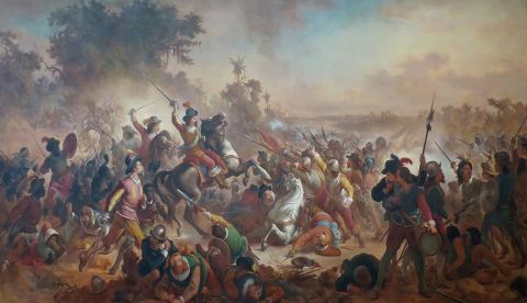 La victoria portuguesa en la batalla de Guararapes, terminó la presencia holandesa en Brasil. / Wikipedia