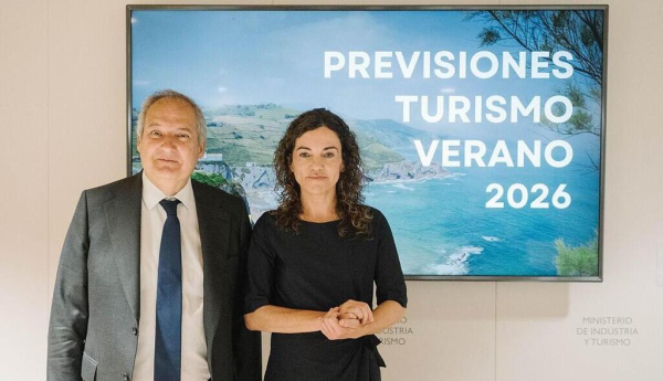 El ministro de Industria y Turismo, Jordi Hereu, durante la presentación de previsiones del turismo internacional en el verano de 2026. / © lamoncloa.gob.es. Ministerio de la Presidencia.