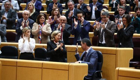 Pedro Sánchez comparece en el Senado. | Flickr Moncloa