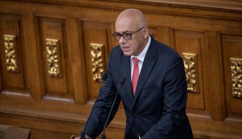 El presidente de la Asamblea Nacional (Parlamento) Jorge Rodríguez.