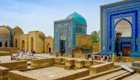 La necrópolis de Shah-I-Zinda, en Samarcanda (Uzbekistán), está incluida en la Lista del Patrimonio Mundial de la UNESCO. Evgeniy Agarkov / Shutterstock