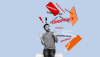  Collage de un hombre que recibe mensajes conspirativos desde pantallas de móvil Roman Samborskyi/Shutterstock