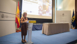 La ministra de Educación, Formación Profesional y Deportes, Milagros Tolón, durante su intervención en el acto. / © lamoncloa.gob.es. Ministerio de la Presidencia.