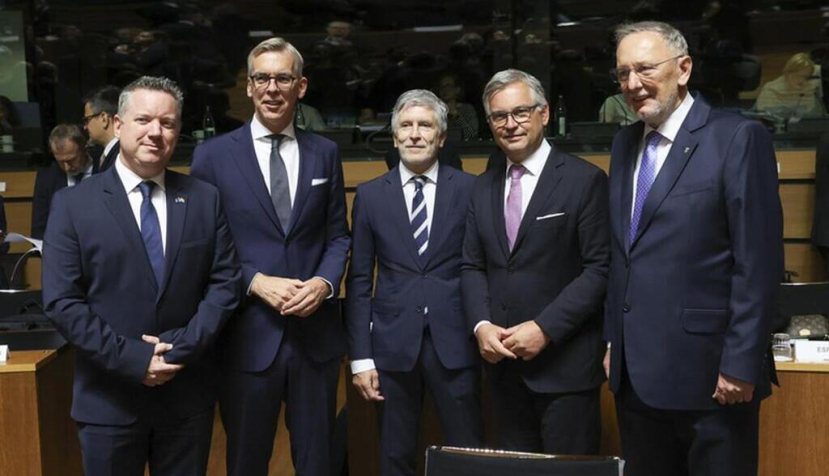 El ministro del Interior, Fernando Grande-Marlaska, durante su participación en el Consejo de Ministros de Interior, celebrado en Luxemburgo. / © lamoncloa.gob.es. Ministerio de la Presidencia.