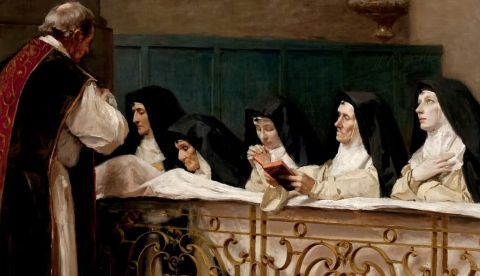 ‘La comunión de las monjas’, de Enrique Mélida y Alinari. Museo del Prado