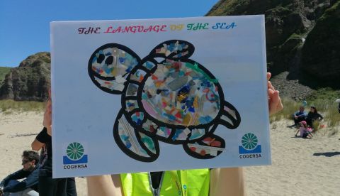 Imagen facilitada por FECEI del proyecto de concienciación sobre el cuidado del medio ambiente "The Language of the Sea". EFE