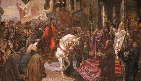 Visita de Bogdan Khmelnitsky a Kiev en 1649. Mykola Ivasiuk / Wikimedia Commons