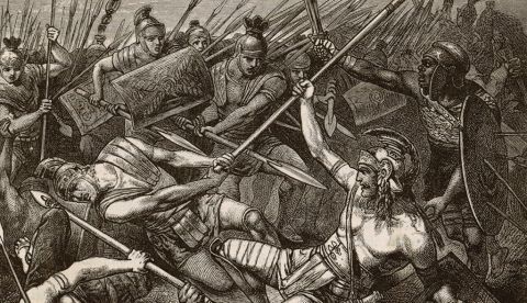 "La muerte de Espartaco", esclavo y gladiador, de Hermann Vogel. / Wikimedia Commons