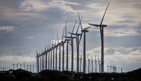 Fotografía de un parque de energía eólica en el Itsmo de Tehuantepec, estado de Oaxaca (México). EFE/Luis Villalobos