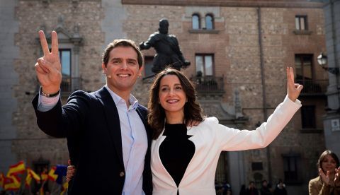 La líder de Ciudadanos Inés Arrimadas, junto al expresidente de Ciudadanos, Albert Rivera, en una imagen de archivo.