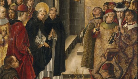 Santo Domingo y los albigenses de Pedro Berruguete. / Wikipedia.