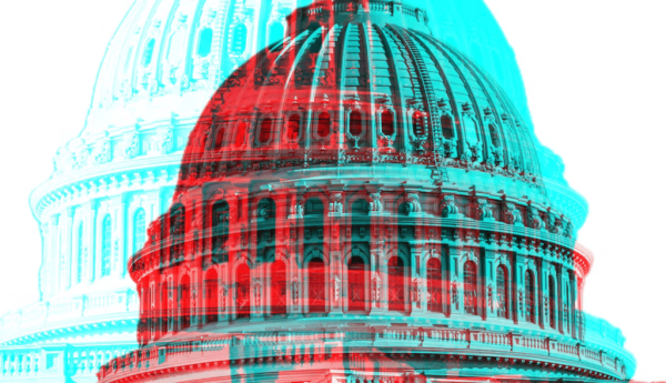Two-party control of U.S. politics runs contrary to the vision of the Constitution’s framers. Douglas Rissing/Getty Images