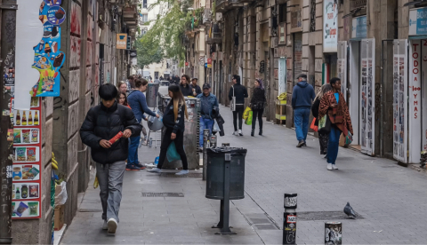  Calle del Barrio del Raval, en Barcelona. Calle del barrio del Raval, en Barcelona. Pierre Jarry/Shutterstock