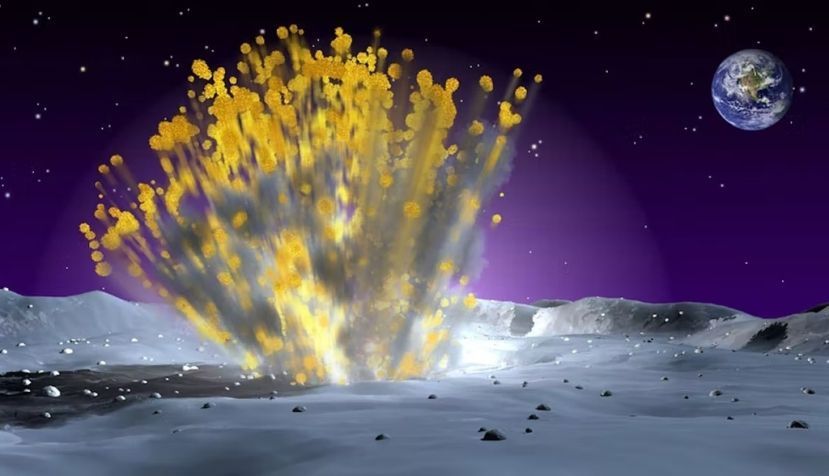 Ciertas partículas generadas por el impacto de meteoroides en la Luna pueden absorber agua. NASA, CC BY-SA