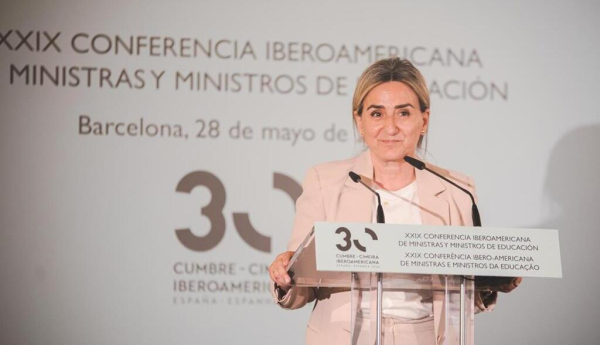 La ministra de Educación, Formación Profesional y Deportes, Milagros Tolón, en la XXIX Conferencia Iberoamericana de Ministras y Ministros de Educación. / © lamoncloa.gob.es. Ministerio de la Presidencia.