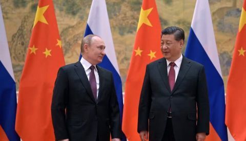 Vladimir Putin y Xi Jinping en Pekín el 4 de febrero de 2022. Este fue el último viaje del presidente ruso al extranjero. Alexei Druzhinin/AFP