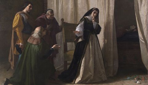 La Demencia de Doña Juana (1867), de Lorenzo Vallés. Museo del Prado (Madrid). / Wikipedia