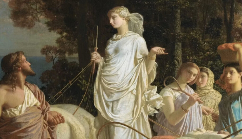Pintura de Charles Gleyre en la que se muestra el encuentro entre Ulises y Nausicaa. Wikimedia Commons