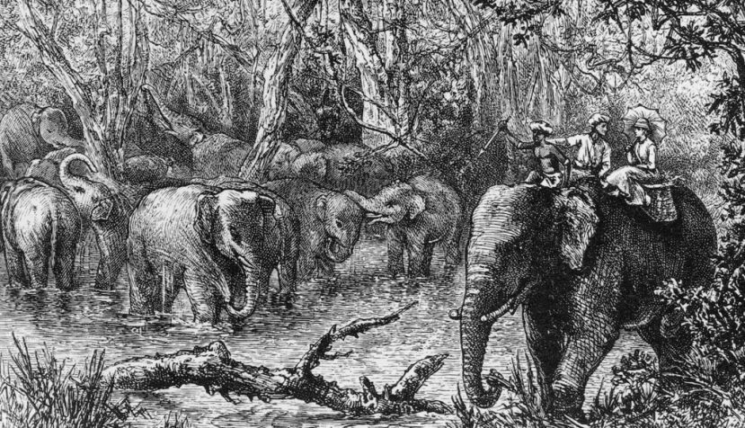 Ilustración del primer paseo de la exploradora Isabella Bird por Perak (Malasia), perteneciente a su libro ‘The Golden Chersonese and the way thither’. Library of Congress / Wikimedia Commons